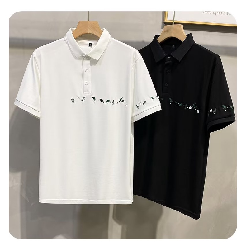 Áo Thun POLO Cotton Tay Ngắn Cỡ Lớn Đơn Giản Thời Trang Mùa Hè Cho Nam