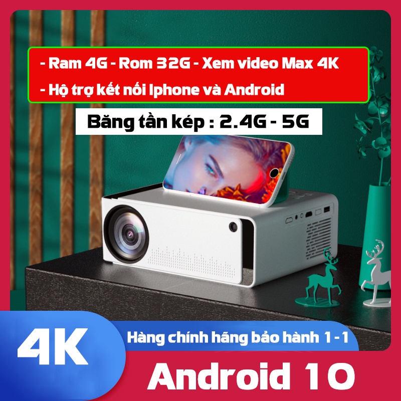 Máy chiếu phim Kaw k850, hệ điều hành android -Hàng chính hãng bảo hành 1 đổi 1