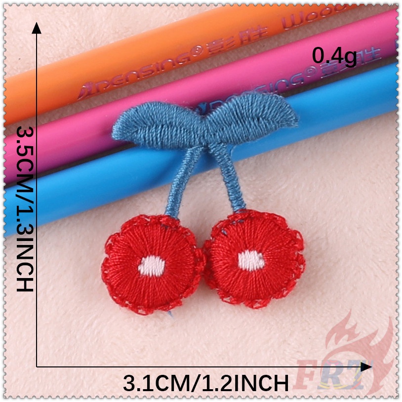 ✿ Sticker Ủi Thêu Hình Quả Cherry ✿ 1 Phụ Kiện Trang Trí Tóc Cho Bé