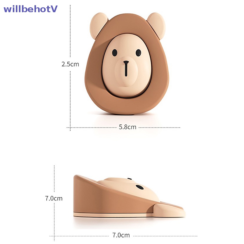 Sticker Silicon Dán Tường Chống Va Chạm Hình Hoạt Hình Dễ Thương