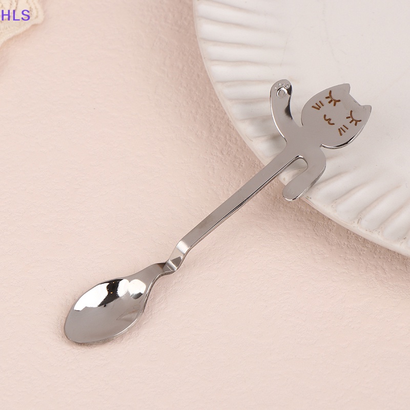 Muỗng Cà Phê Bằng Thép Không Gỉ Hình Mèo Đáng Yêu