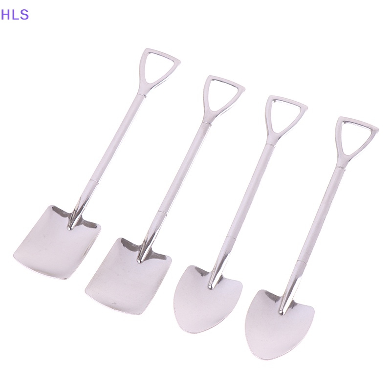 Bộ 4 Muỗng Cà Phê Bằng Thép Không Gỉ Phong Cách Retro