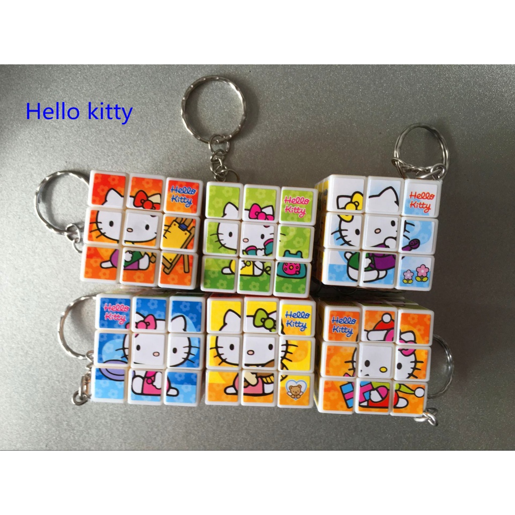 Móc Khóa Hình Khối Rubik Pikachu Dễ Thương Dùng Làm Quà Tặng Cho Bé