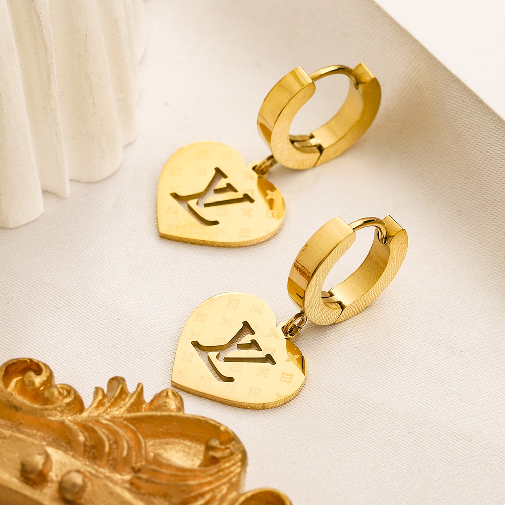 Bông Tai LV LOUIS VUITTON Bằng Thép Titan Thời Trang Dành Cho Nữ