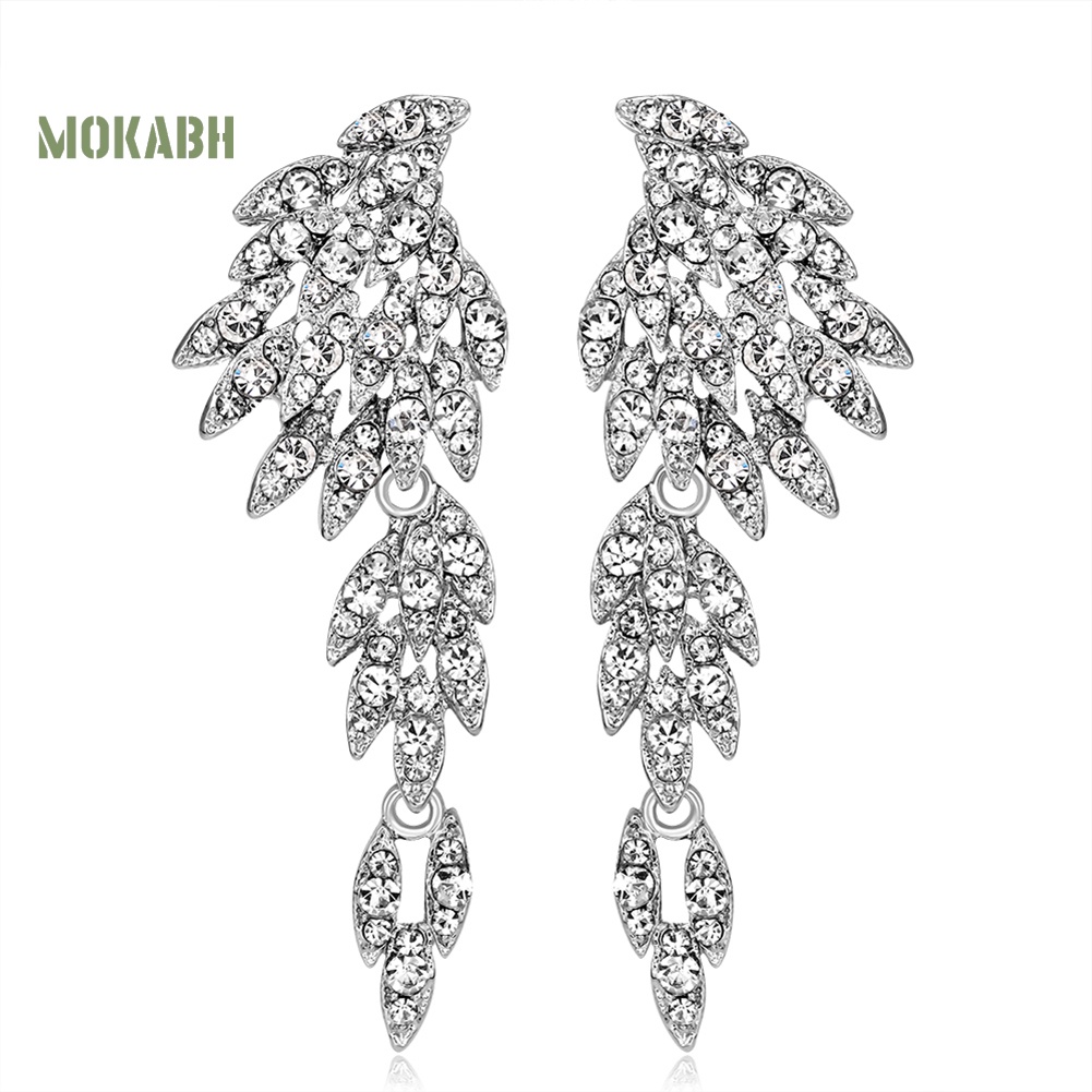 Bông Tai Hình Đôi Cánh Đính Đá Toàn Diện Thanh Lịch Dành Cho Nữ