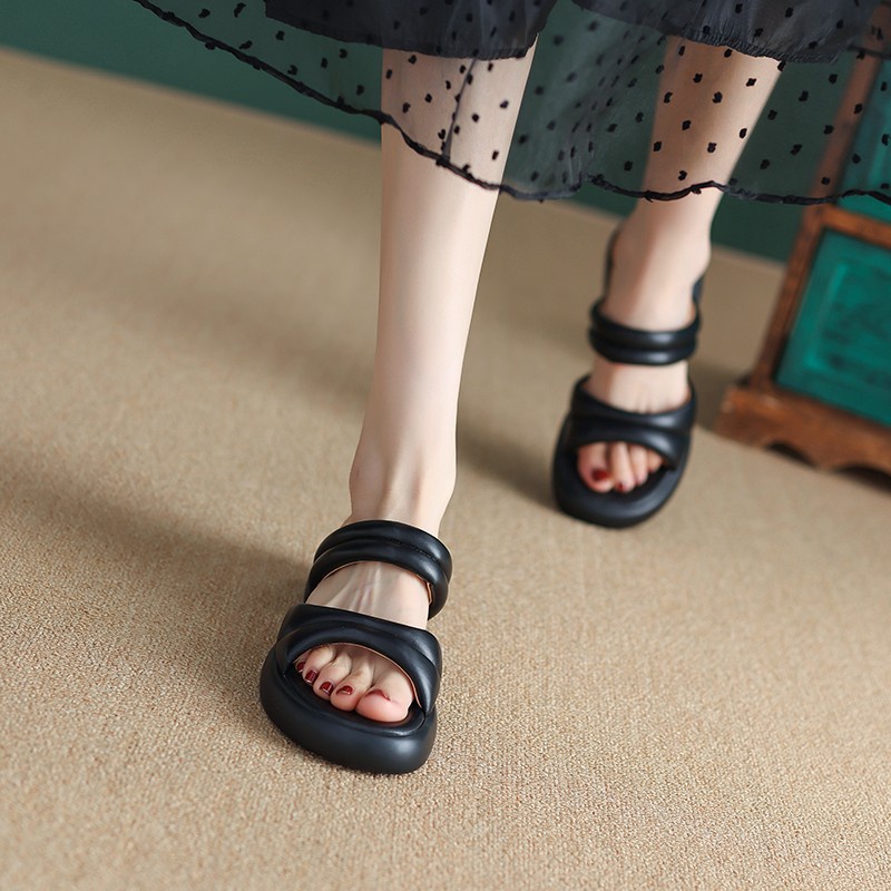 Tóc Thẳng Của Nhà Máy Duoya ~ [Hàng Có Sẵn] Được Khuyến Nghị Bởi Nhà Máy ~ Nhìn Tuyệt VờiDép Sandal Đế Dày Bằng Da Thật Mềm Mại Thời Trang Cho Nữ Giao Hàng Miễn Phí