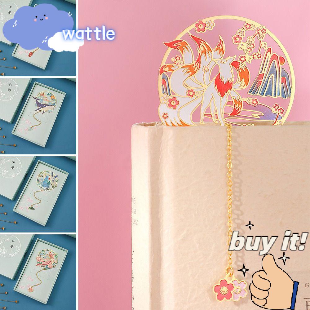 Thẻ Đánh Dấu Trang Sách Bằng Đồng Thau Phối Tua Rua Phong Cách Retro