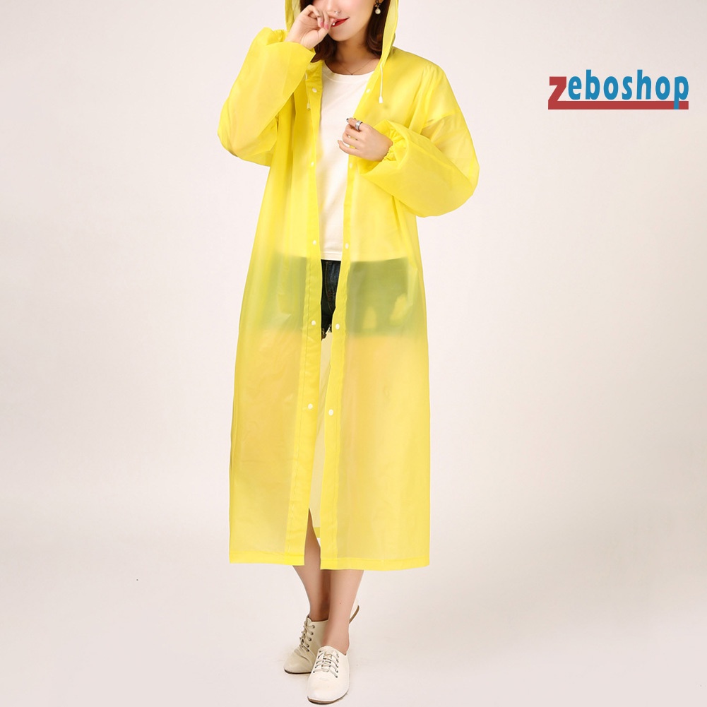 Áo Mưa Dáng Dài Có Mũ Trùm Chống Thấm Nước Có Thể Tái Sử Dụng Tiện Lợi