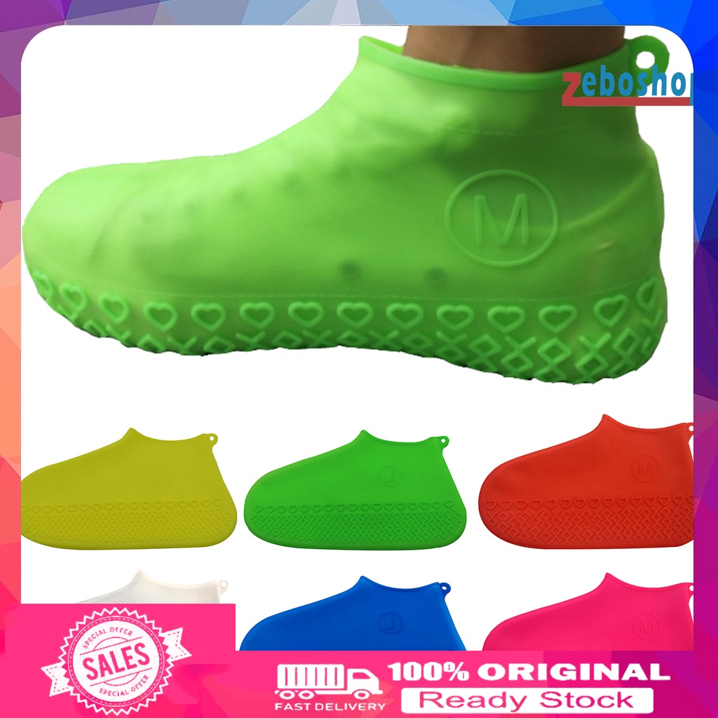 1 Cặp Vỏ Bọc Giày Đi Mưa Unisex Bằng Silicon Chống Nước Chống Trượt Có Thể Tái Sử Dụng