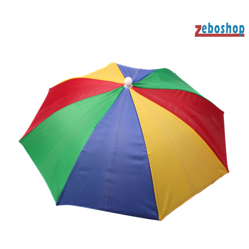 Dù Chống Thấm Nước Bằng Nylon Màu Sáng Để Đi Câu Cá Tiện Dụng