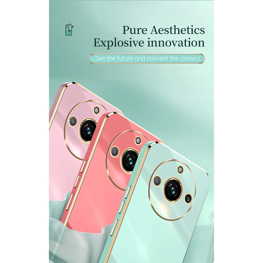 Ốp Điện Thoại Vuông Mềm Chống Sốc Cho realme 11 pro plus realme11 11pro 11pro + 11Promax nfc 4g 5g realme11