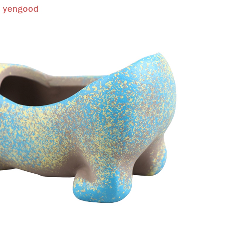 1 Chậu Hoa Sứ Hình Mèo Hoạt Hình Đáng Yêu