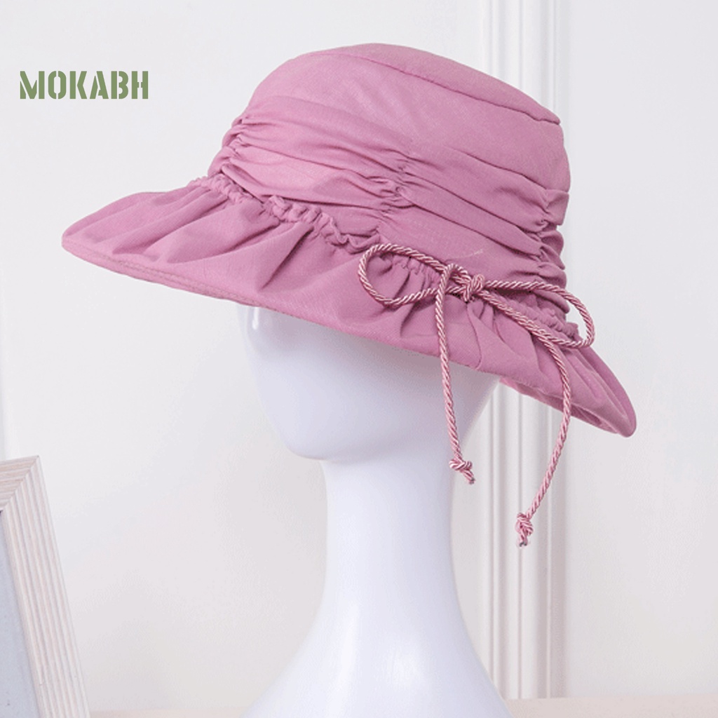 Nón Vành Tròn Chống Tia UV Màu Sắc Xinh Xắn Có Thể Gấp Gọn Dành Cho Nữ