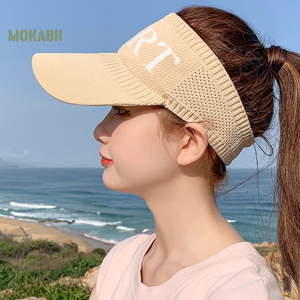 Mũ Lưỡi Trai Hở Chóp Co Giãn In Chữ Thời Trang Cho Nữ