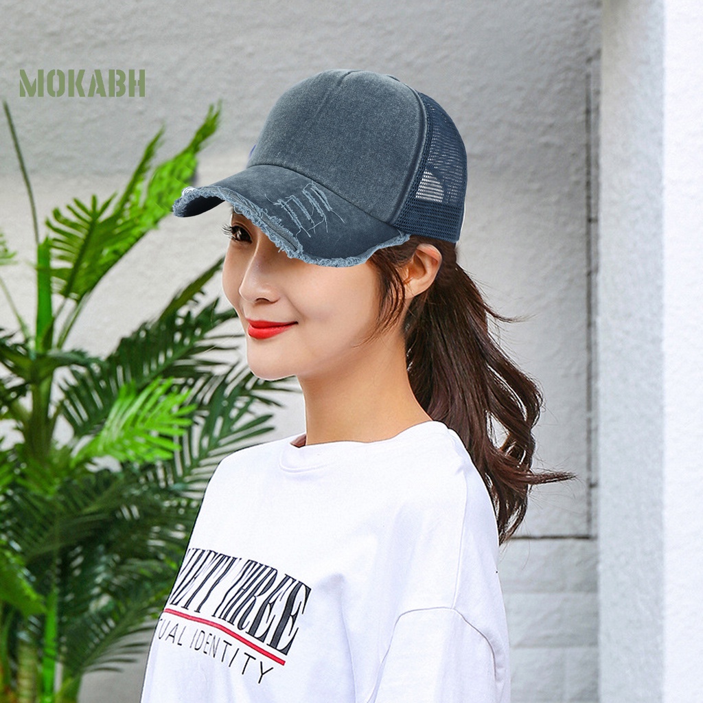 Mũ Lưỡi Trai Phối Lưới Chống Tia UV Thời Trang Mùa Hè Cho Nam