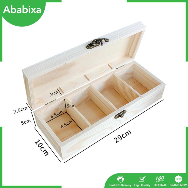[Ababixa] Hộp Đựng Trà / Cà Phê Chia Ngăn Bằng Gỗ