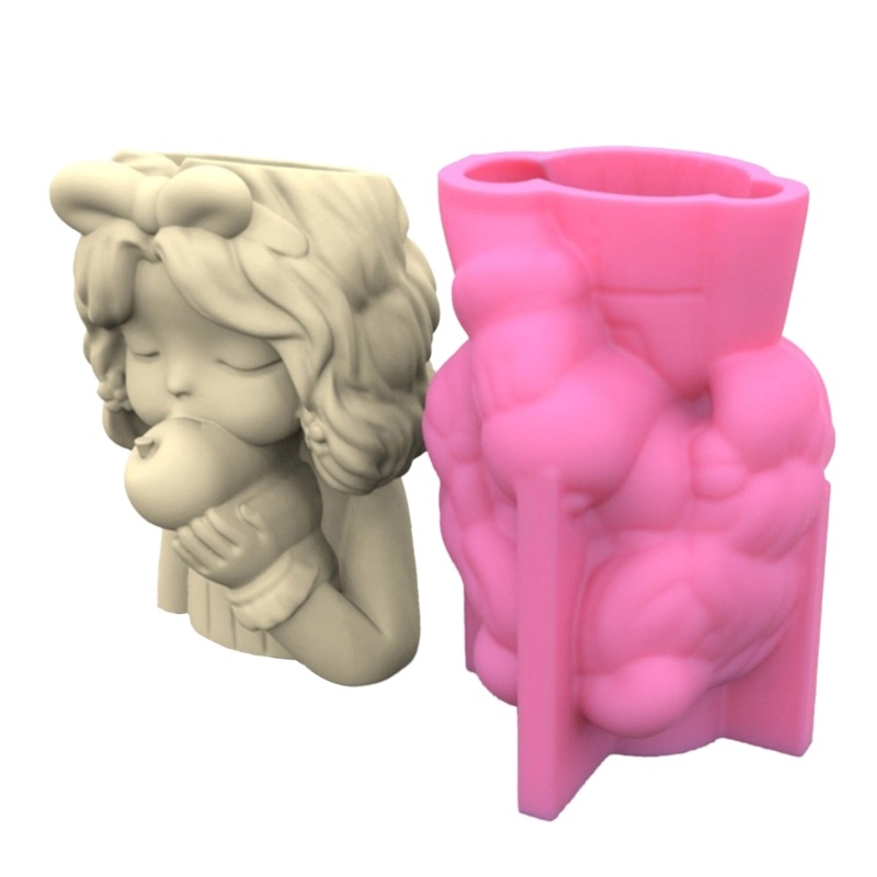 Bộ 3 Khuôn Làm Giá Đỡ Bút Hình Chậu Hoa Bằng Nhựa Epoxy Độc Đáo Trang Trí Nhà Cửa DIY