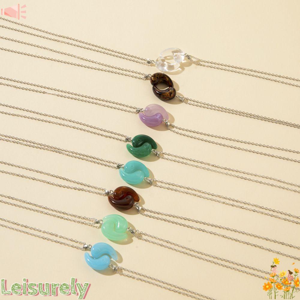 Vòng cổ Mặt Nhựa Resin Hình Giọt Nước Thời Trang Cho Cặp Đôi