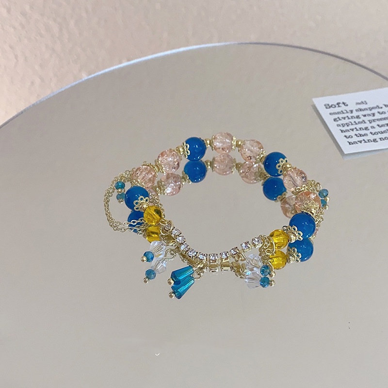 Vòng Tay Chuỗi Hạt Màu Xanh Thời Trang Mùa Hè 2023