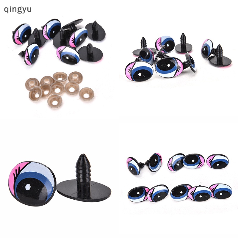 Bộ 10 Mắt Búp Bê Hoạt Hình Bằng Nhựa DIY An Toàn