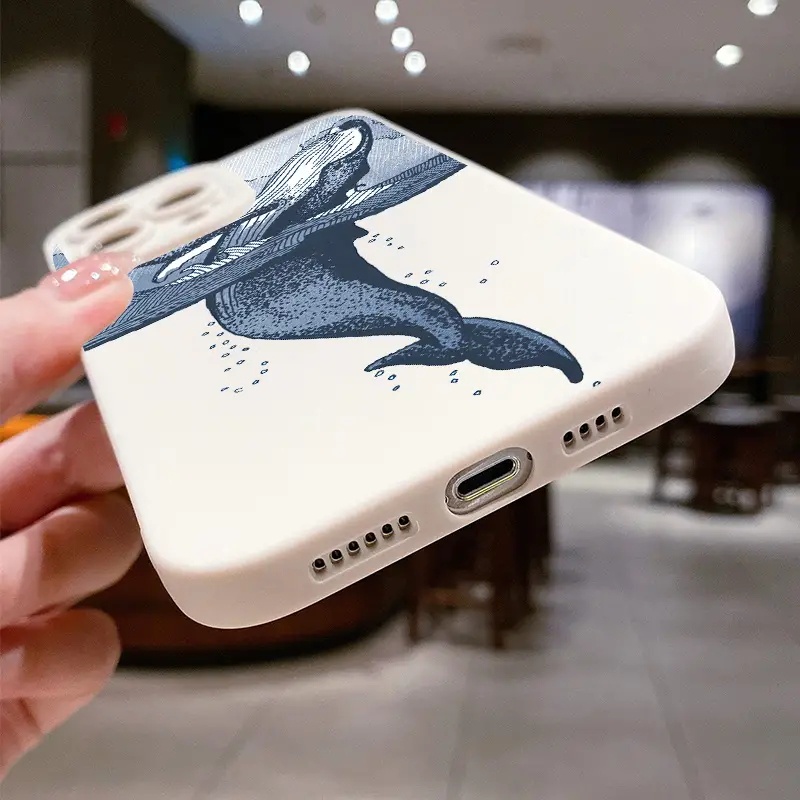 Ốp Điện Thoại TPU Silicon Hình Cá Voi Cho IPhone 14 11 Pro Max 13 12 Pro Max XS X XR SE 2020 6S 8 7 Plus