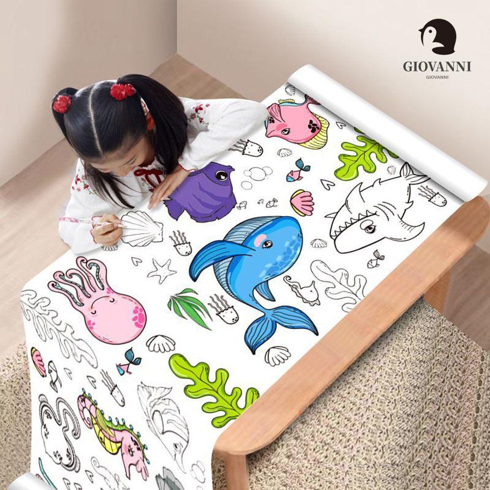 Giovanni Cuộn Giấy Dán Tô Màu Nước Diy Cho Bé Mẫu Giáo