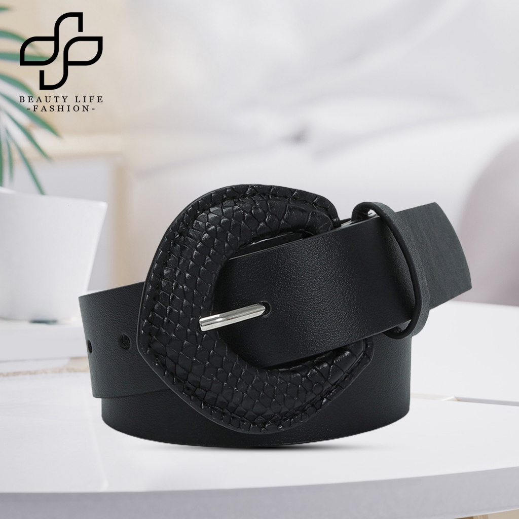 Thắt Lưng Dây Giả Da Rắn Màu Trơn Điều Chỉnh Được Phong Cách Dân Tộc Cho Nữ