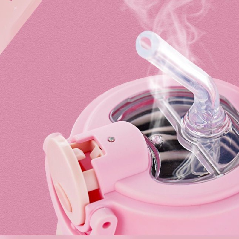 Bình Nước Giữ Nhiệt 500ml Chất Liệu Thép Không Gỉ 316 Họa Tiết Hoạt Hình Dễ Thương