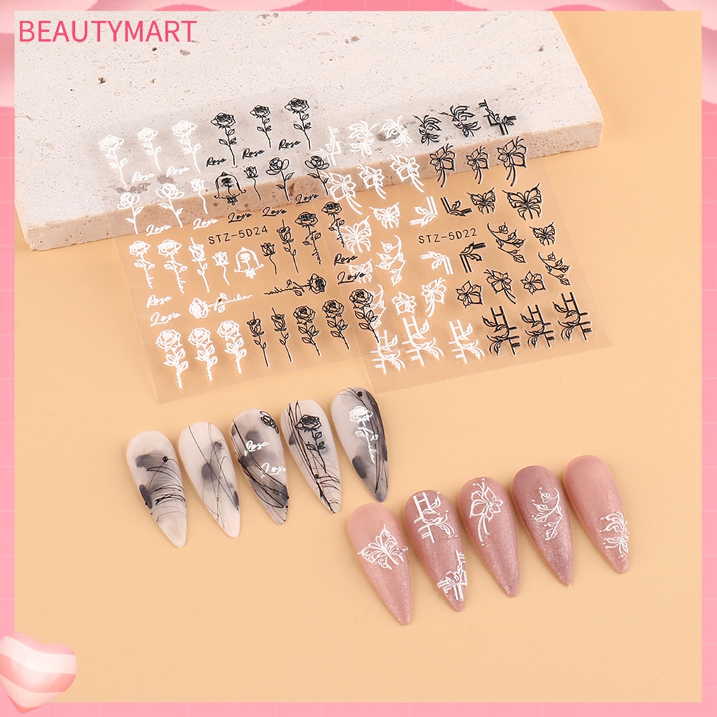 Miếng Dán Trang Trí Móng Tay DIY Hình Hoa Trà Cổ Điển Dành Cho Nữ