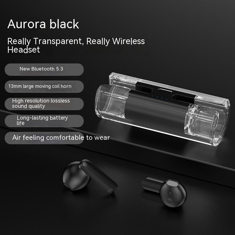 Tai Nghe Bluetooth 5.3 TWS Năng Lượng Thấp Trong Suốt Dùng Chơi Game