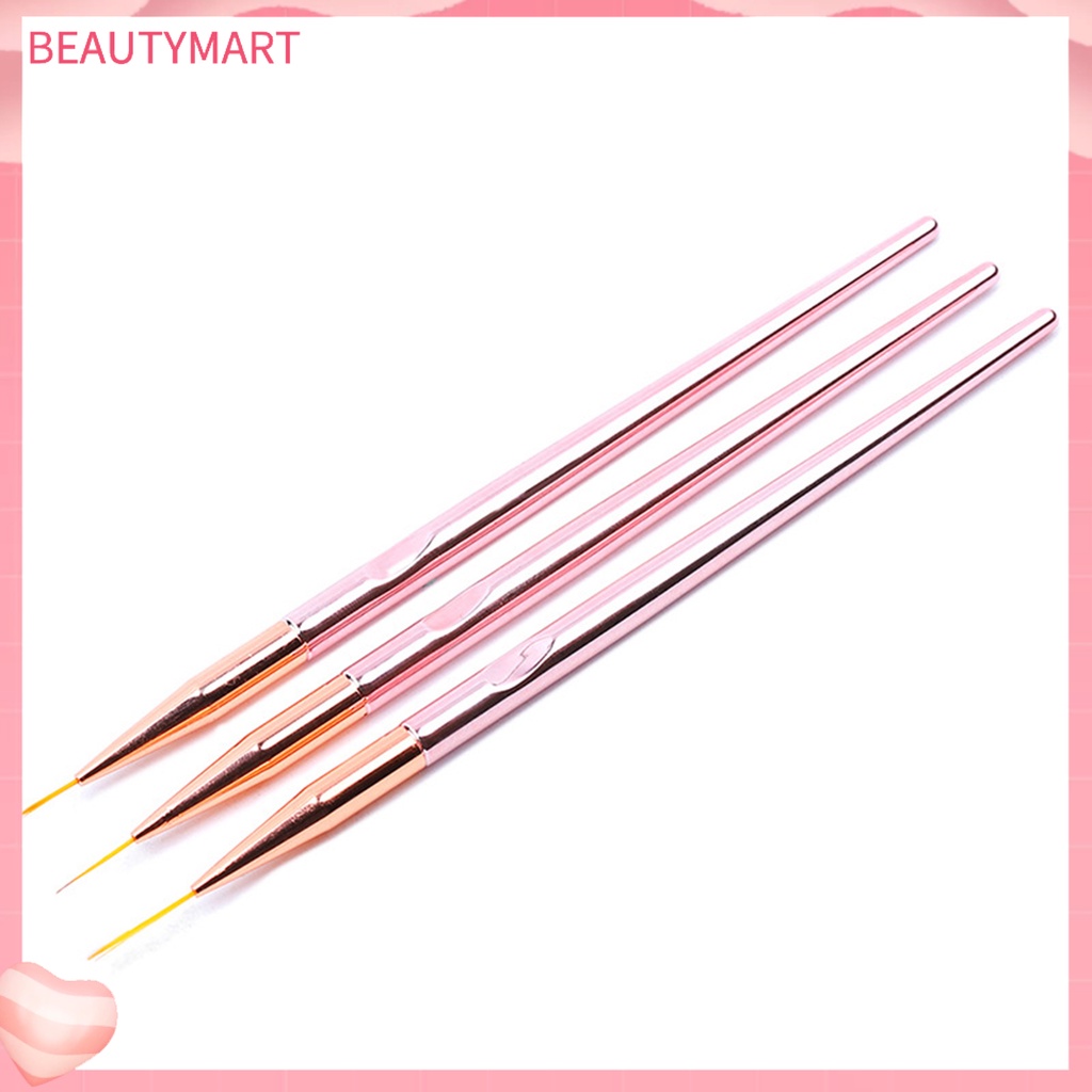 Set 3 Cọ Vẽ Trang Trí Móng Tay Nghệ Thuật Không Biến Dạng Không Gây Nhờn Chuyên Dụng Cho Salon