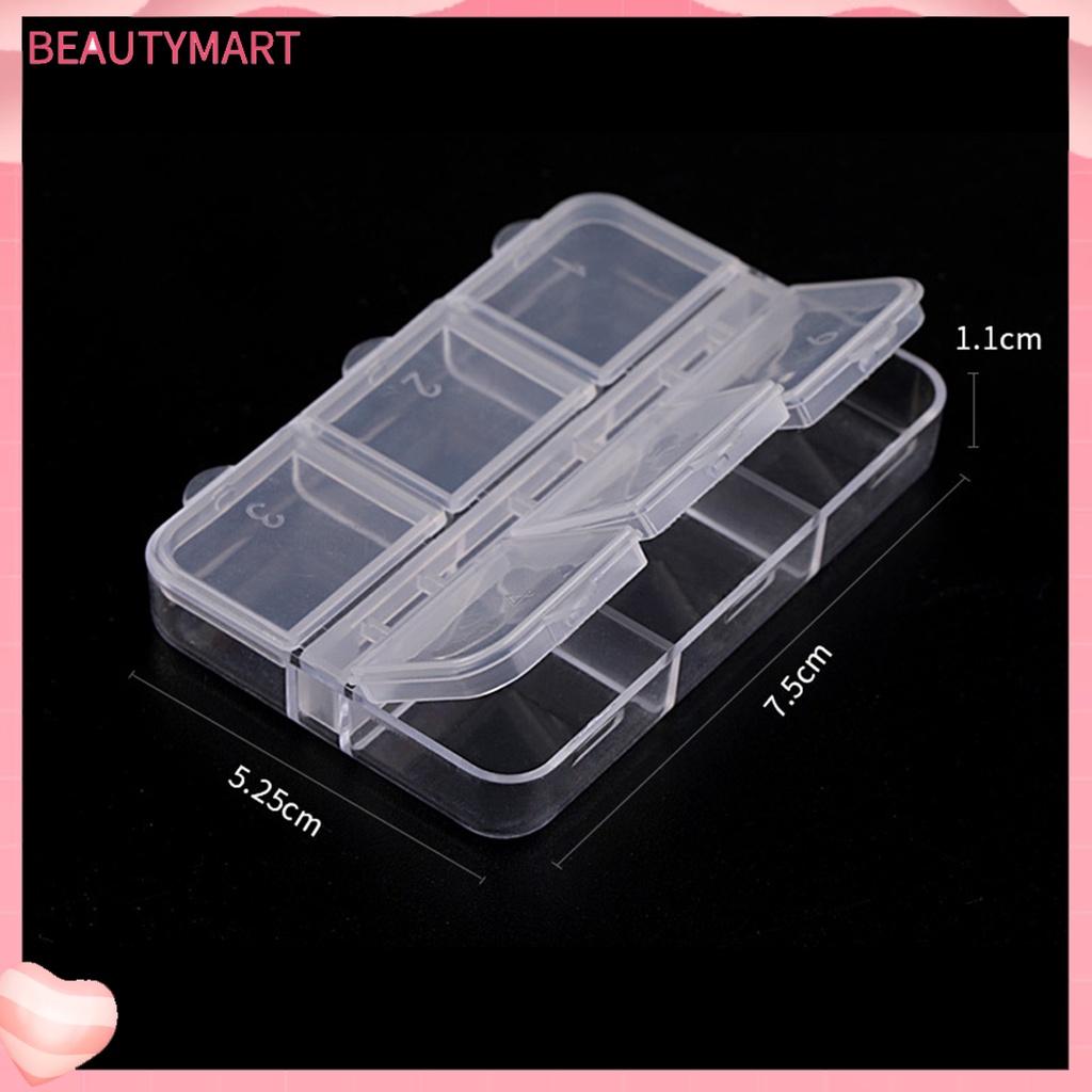 Set 5 Hộp Nhựa Trong Suốt 6 Ngăn Đựng Trang Sức Sức Chứa Lớn Tiết Kiệm Không Gian