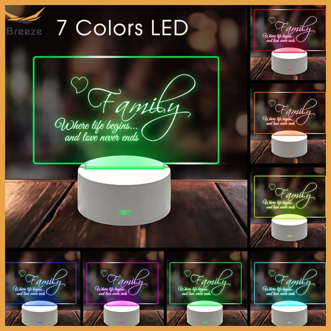 Bảng Ghi Chú Bằng Acrylic Trong Suốt Màu Dạ Quang Để Bàn Văn Phòng / Nhà Cửa