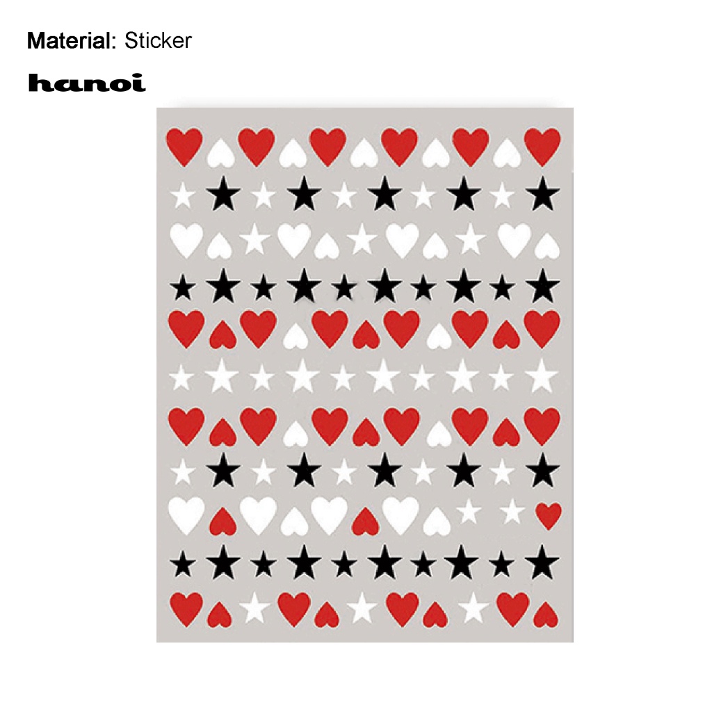 Miếng Dán Trang Trí Móng Tay Tự Dính Lâu Trôi Họa Tiết Trái Tim Xinh Xắn Dành Cho Nữ