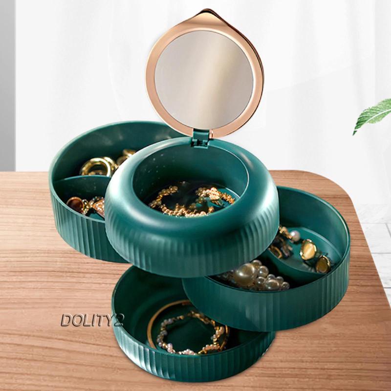 [Dolity2] Giá Đỡ Bông Tai 4 Lớp Bền Không Trượt Xoay Được Cho Lễ Hội / Du Lịch