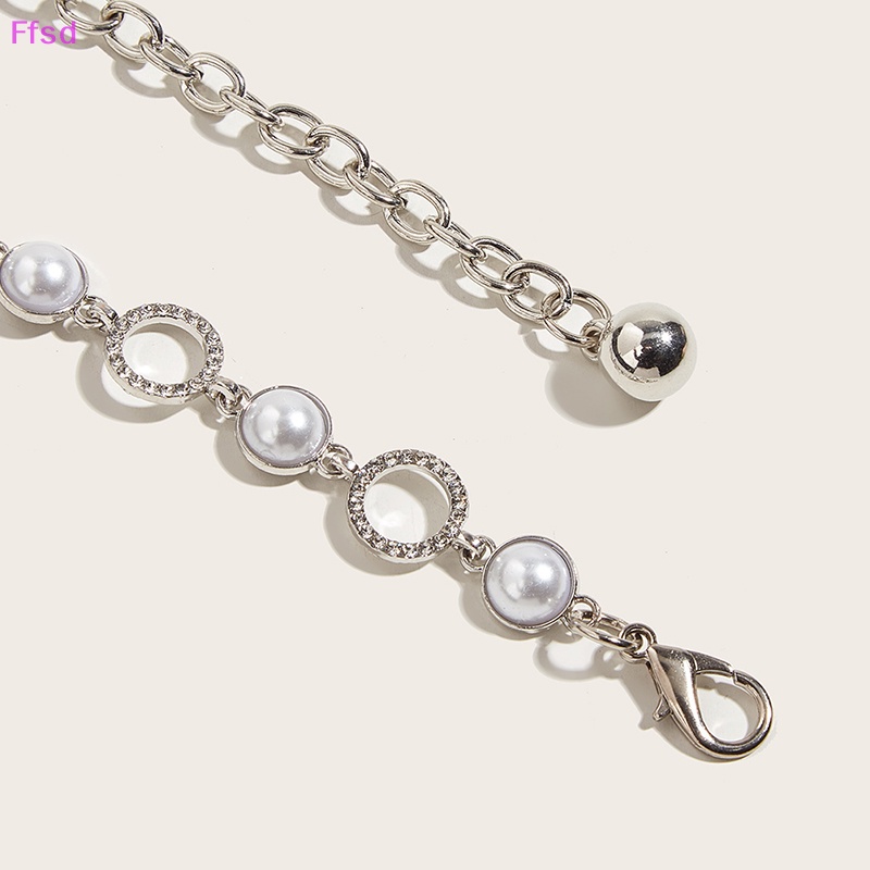 {Ffsd} Thắt Lưng Dây Xích Kim Loại Mỏng Đính Đá Trang Trí Đầm Sơ Mi Đa Năng Thời Trang Mới * Bán Chạy