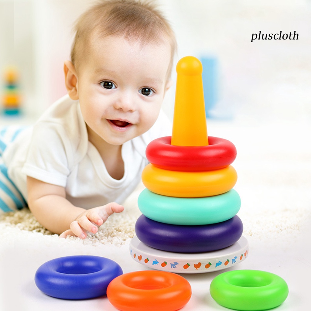 1 Bộ Vòng Đồ Chơi Bằng Nhựa Nhận Diện Chuông Nhiều Màu Sắc Dành Cho Trẻ Em