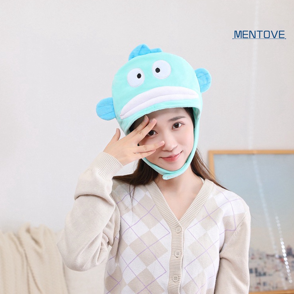 Mũ Trùm Đầu Mềm Mại Thêu Hình Đôi Mắt Cá Hóa Trang Halloween