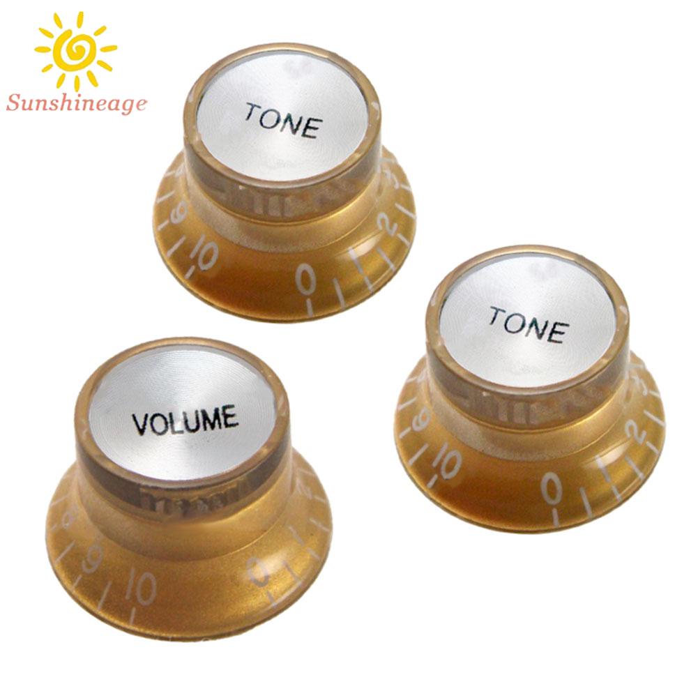 Set 3 Núm Điều Chỉnh Âm Lượng 1 / 2 Tông Cho Đàn Guitar Bass
