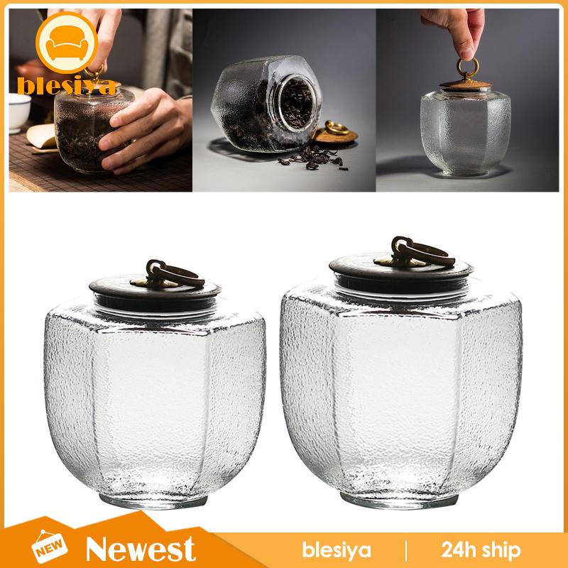 Hũ Thủy Tinh Tròn Đựng Trà / Thức Ăn Phong Cách Retro Cho Phòng Bếp / Phòng Ăn