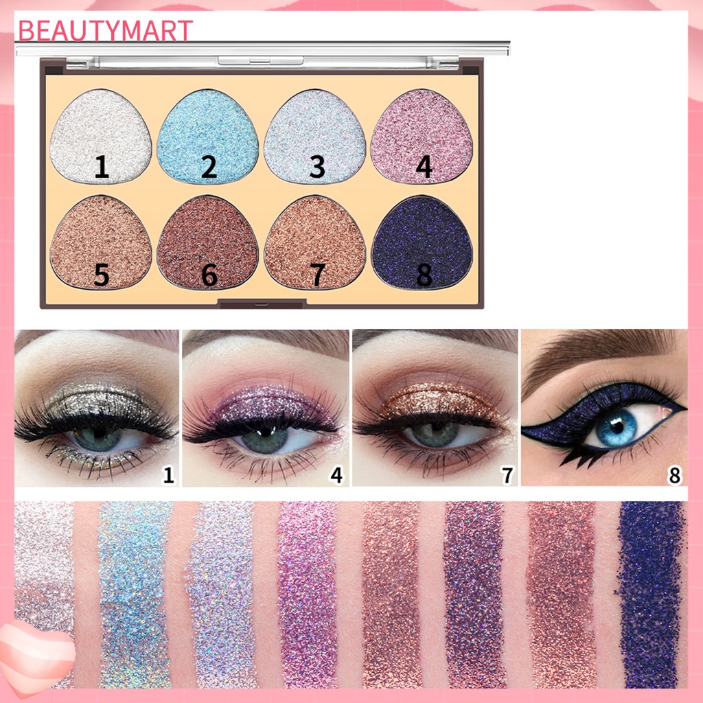 Bảng Phấn Mắt beautymart 8 Màu Sắc Tố Cao Trọng Lượng Nhẹ 19.2g