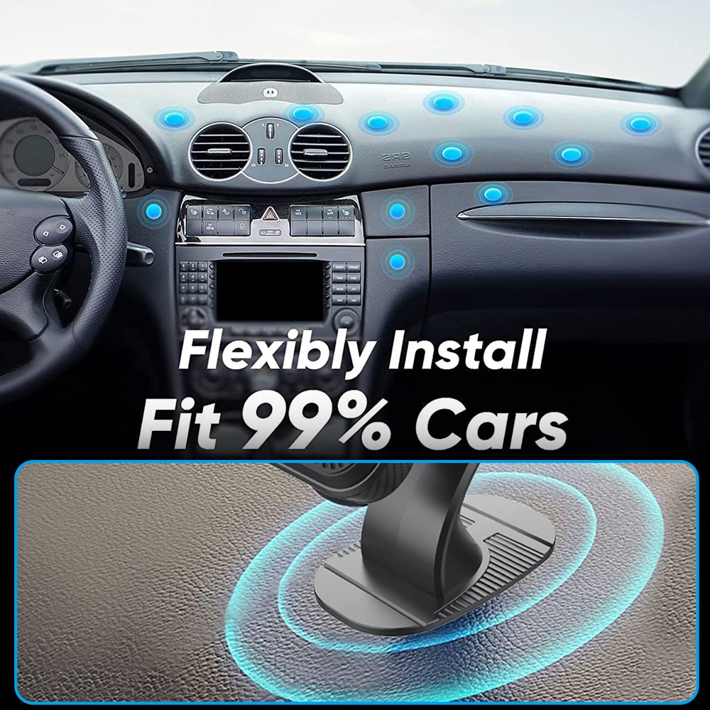 Giá Đỡ Điện Thoại Từ Tính Gắn Bảng Điều Khiển Xe Hơi Tương Thích Với Tất Cả Các Dòng Điện