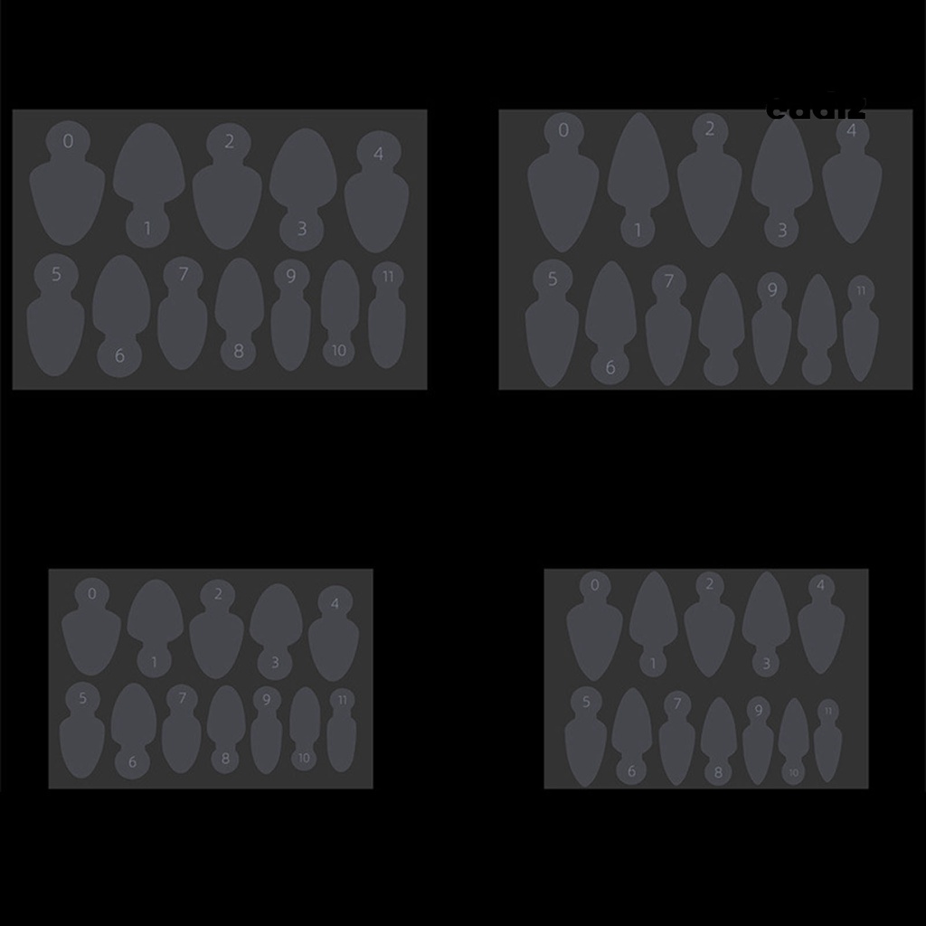 Bộ 12 Khuôn Nối Móng Tay Nhiều Hình Dạng Có Thể Tháo Rời DIY