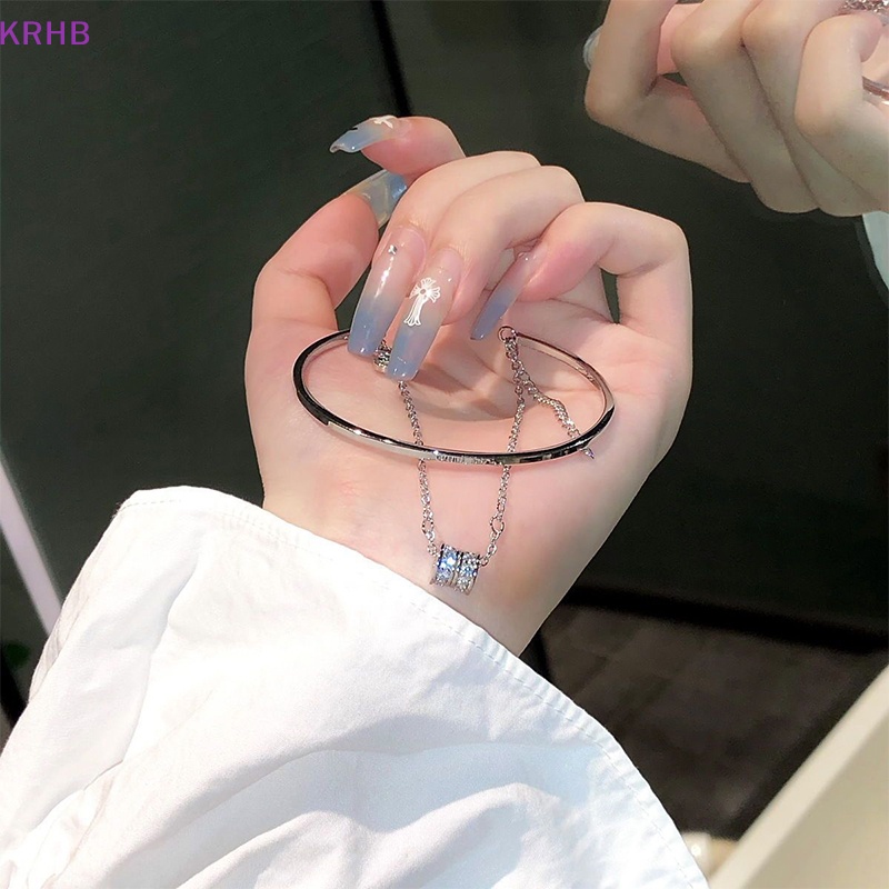 Vòng Đeo Tay Hai Lớp Dạng Chuỗi Tua Rua Thời Trang Dễ Phối Đồ Cho Nữ Mới