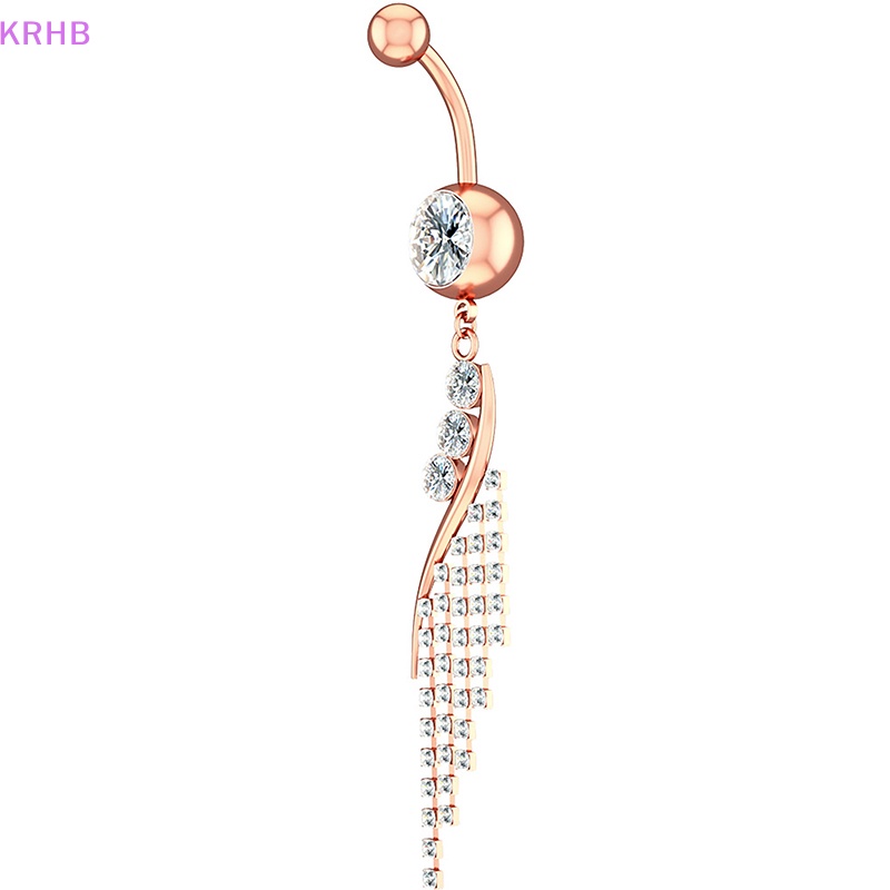 Khuyên Rốn Thép Không Gỉ Dáng Chữ S Đính Đá Nhân Tạo Thời Trang Mới