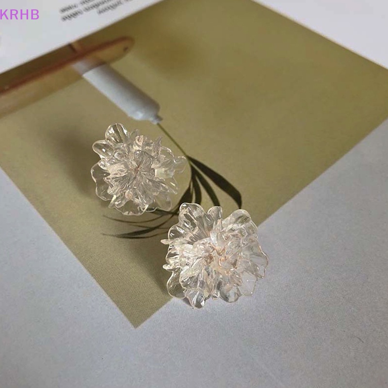 1 Đôi Bông Tai Hình Hoa Bằng Resin Thời Trang Dành Cho Nữ Mới
