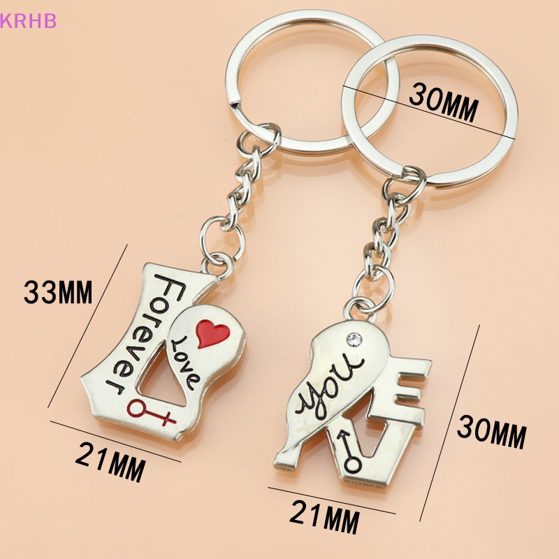 Móc Khóa Kim Loại KRHB I Love You Phong Bì Mới Cho Cặp Đôi