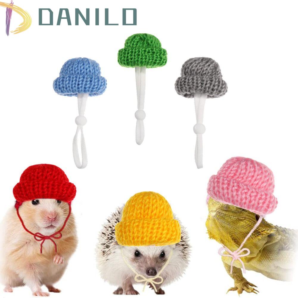 Mũ Dệt Kim Mềm Mại Co Giãn Nhiều Màu Sắc Có Dây Đeo Cằm Cho Chuột Hamster / Heo Guinea