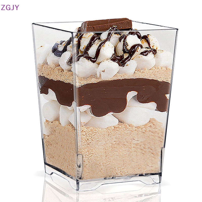 Set 100 Cốc Đựng Món Tráng Miệng 2Oz Mini Bằng Nhựa Dùng Một Lần Dành Cho Các Bữa Tiệc Mới
