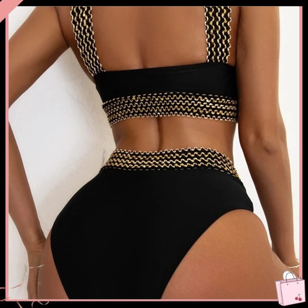 Bộ Đồ Bơi 2 Mảnh Màu Sắc Trơn Nhanh Khô Quyến Rũ Dành Cho Nữ